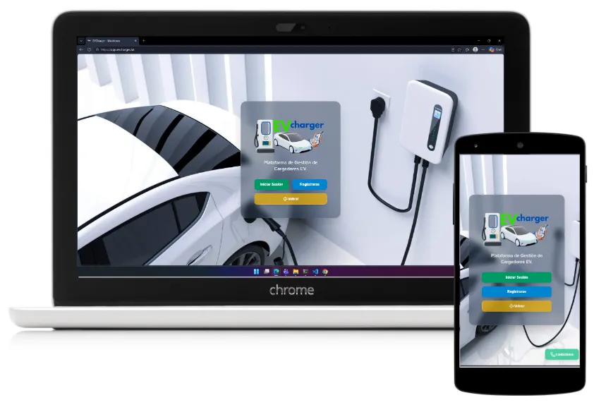 App web EVcharger en dispositivos moviles